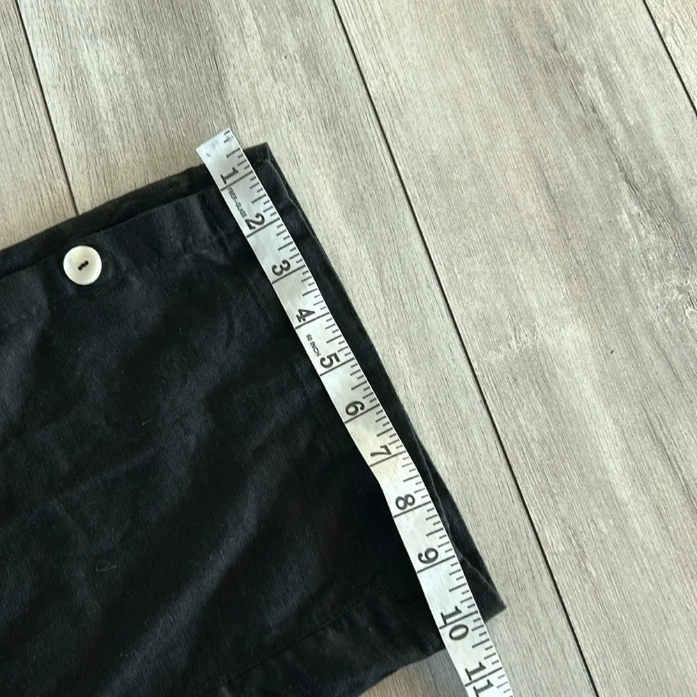 Soft Surroundings black linen blend wide leg pants size small